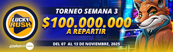 Promoción Lucky Rush por Playtech