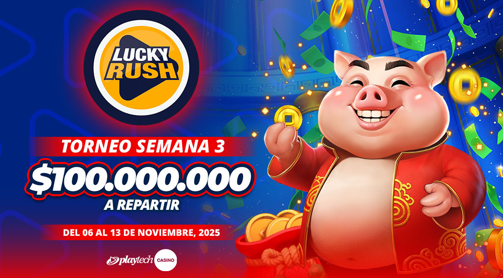 Promoción Lucky Rush por Playtech