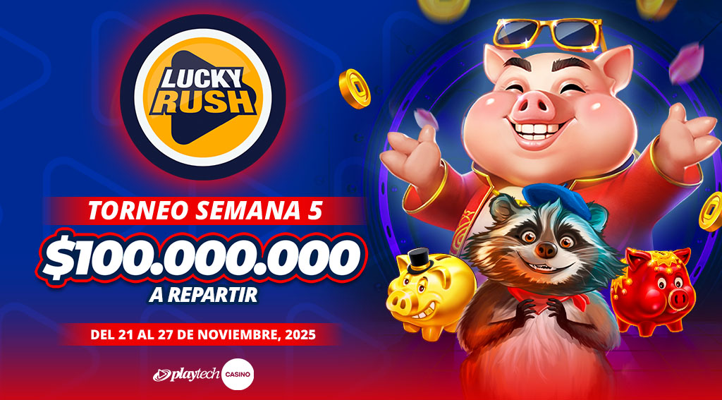 Promoción Lucky Rush por Playtech