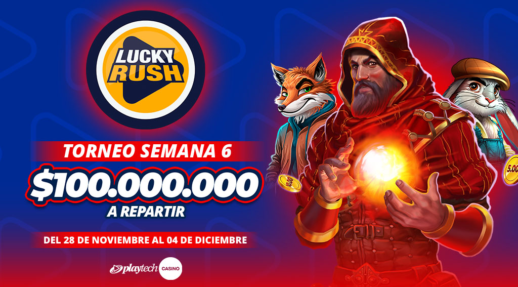 Promoción Lucky Rush por Playtech