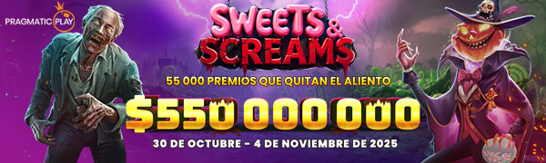 Promocion de Red Sweets  Screams por Pragmatic Play