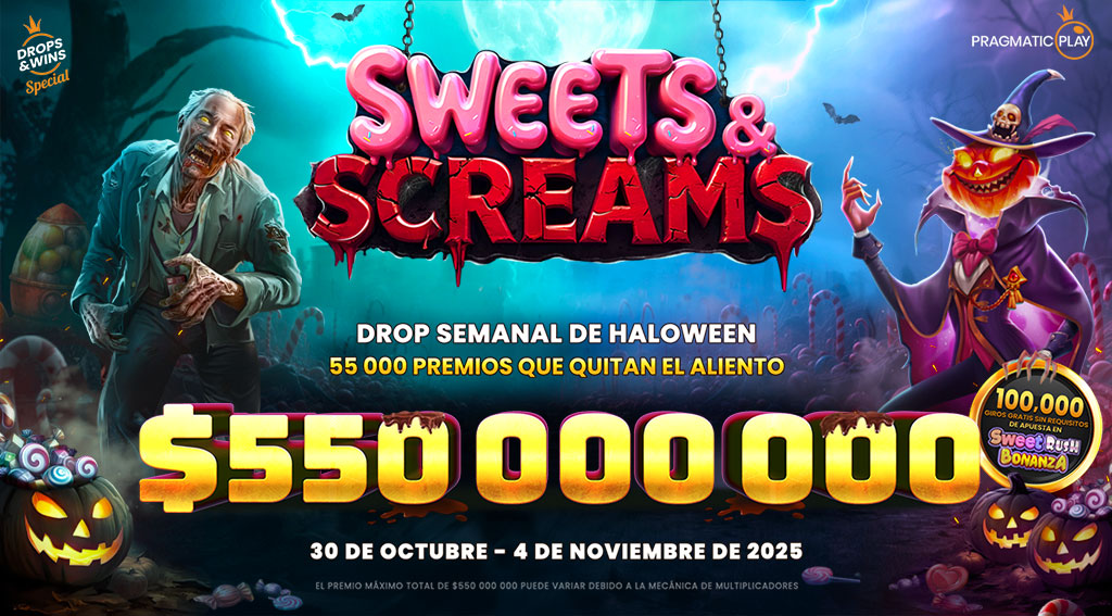 Promocion de Red Sweets  Screams por Pragmatic Play