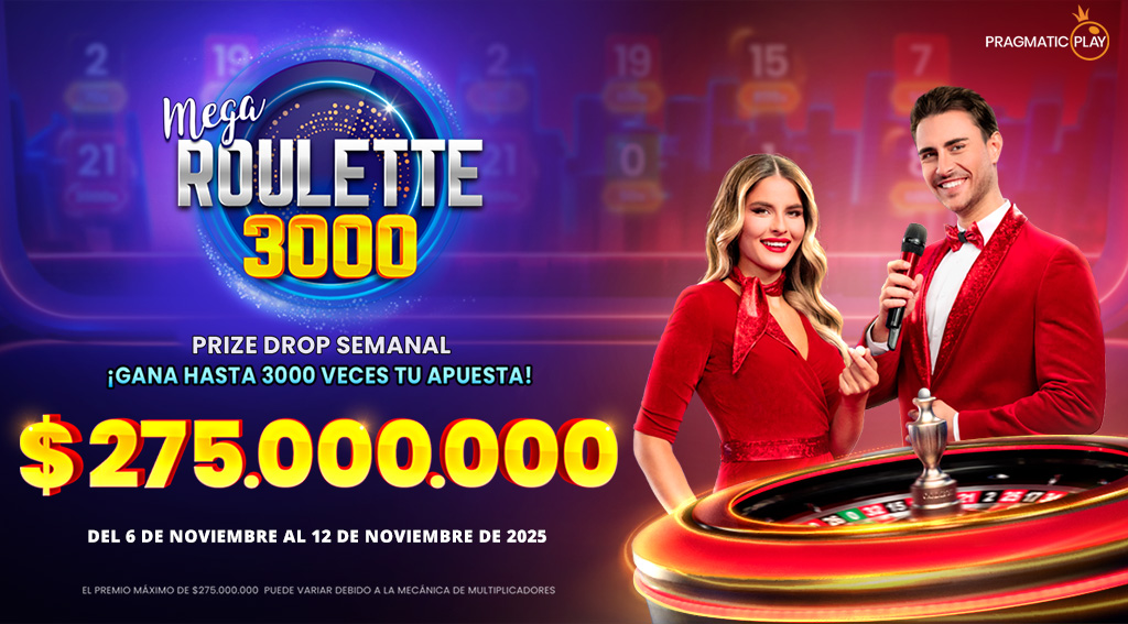 Promoción Mega Roulette 3000 por Pragmatic