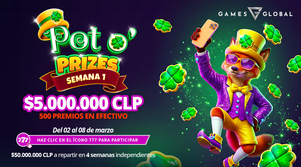 Torneo Pot o’ Prizes por Games Global