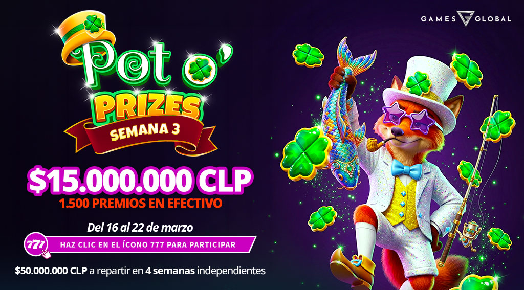 Torneo Pot o’ Prizes por Games Global semana 3