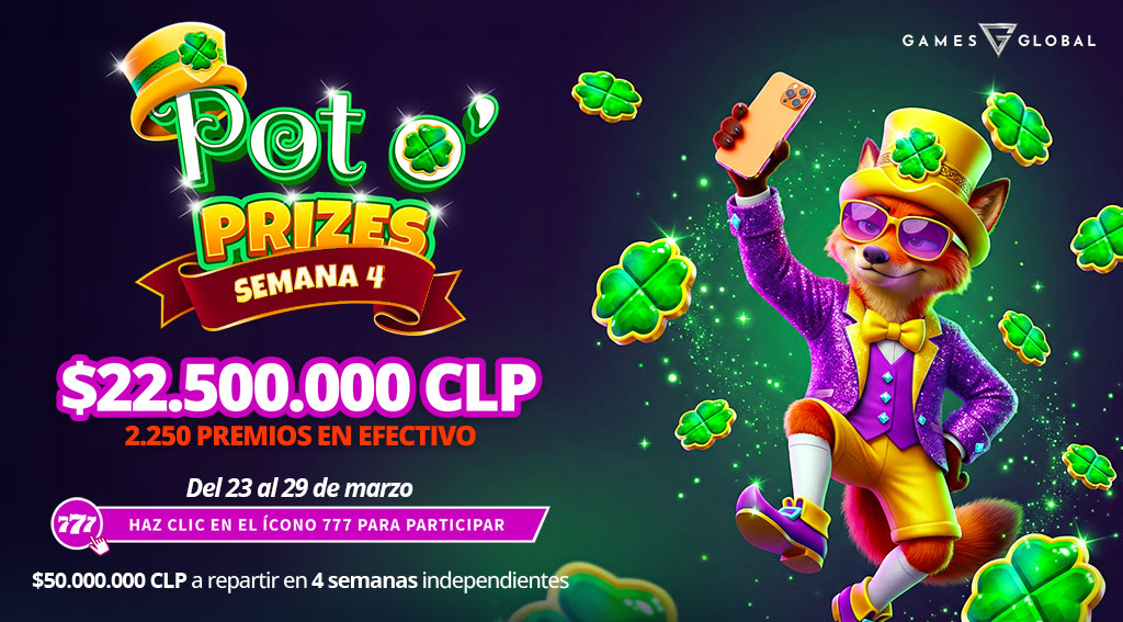 Torneo Pot o’ Prizes por Games Global semana 4