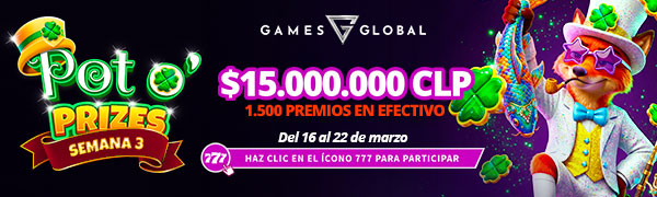 Torneo Pot o’ Prizes por Games Global semana 3