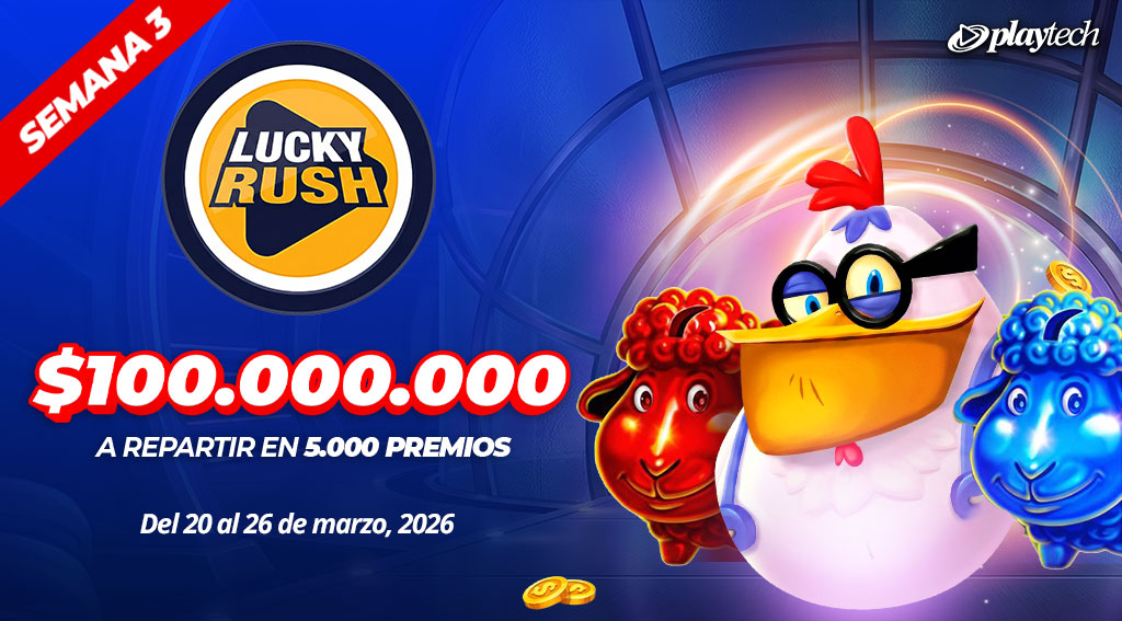 Promoción Lucky Rush por Playtech