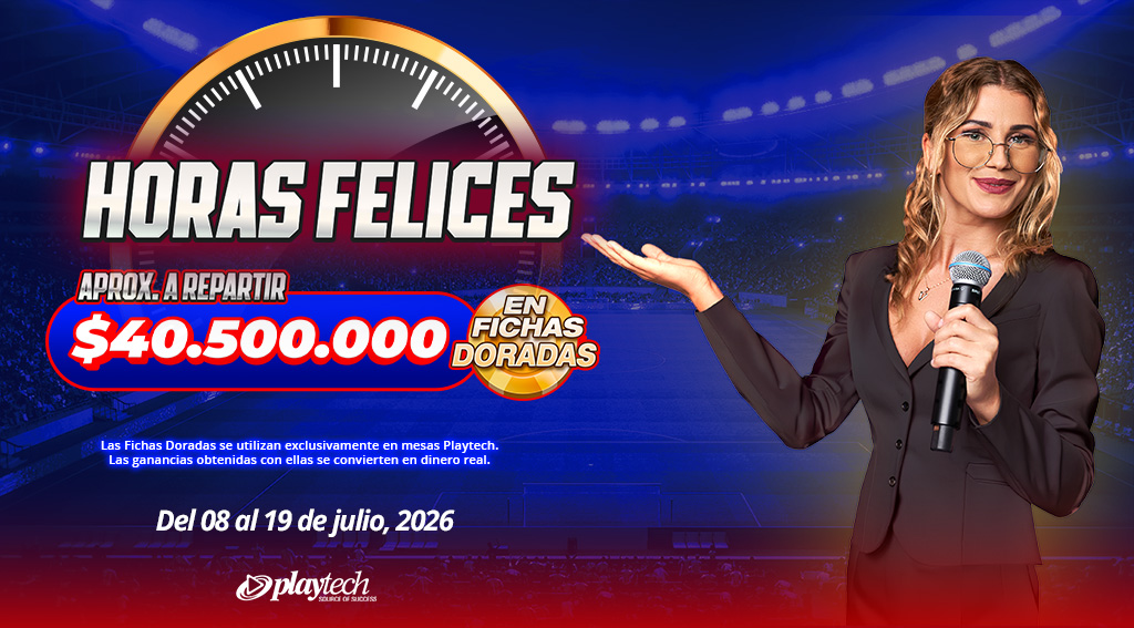 Promocion Horas Felices por Playtech