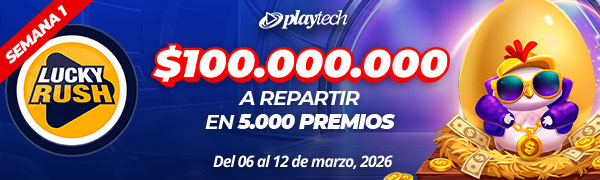Promoción Lucky Rush por Playtech