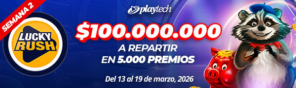 Promoción Lucky Rush por Playtech