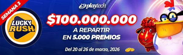 Promoción Lucky Rush por Playtech