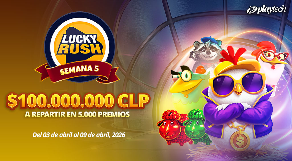 Promoción Lucky Rush por Playtech