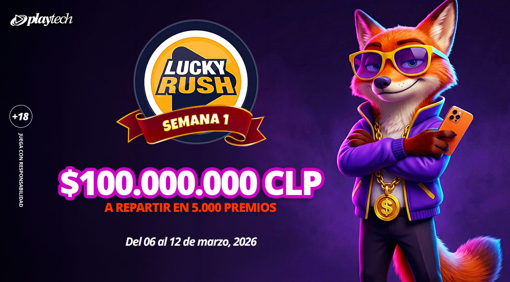 Promoción Lucky Rush por Playtech