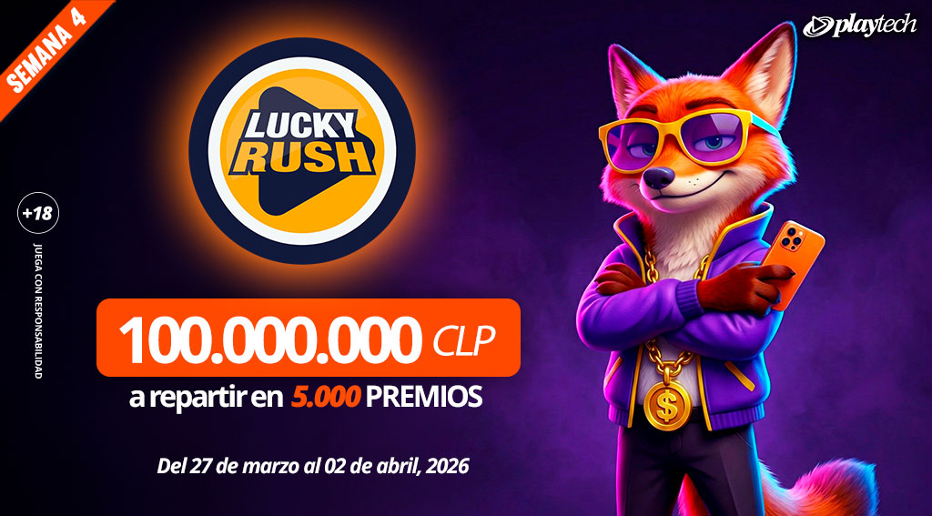 Promoción Lucky Rush por Playtech