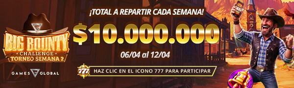 Promoción Big Bounty Challenge por Games Global