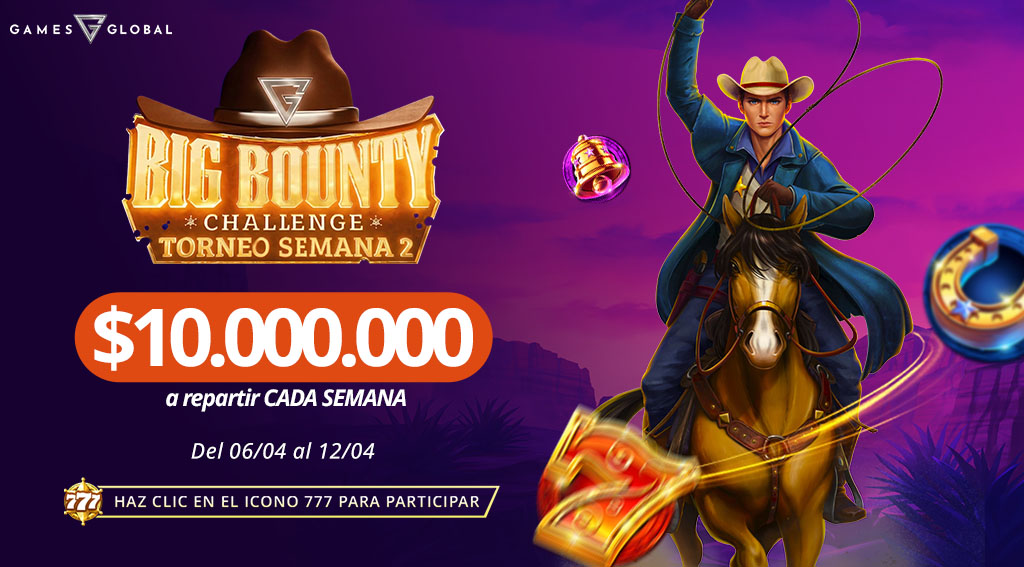 Promoción Big Bounty Challenge por Games Global