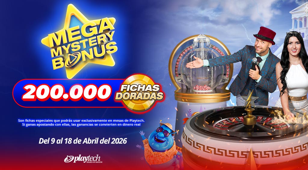 Promoción Mega Mystery Bonus por Playtech