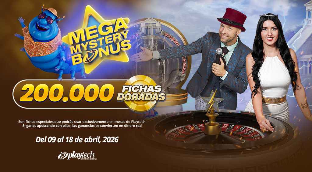 Promoción Mega Mystery Bonus por Playtech