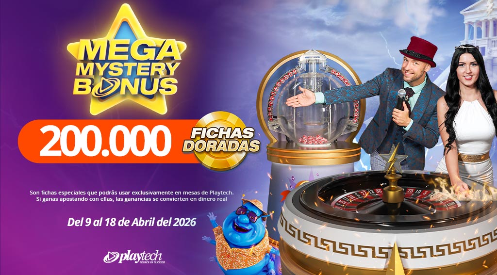 Promoción Mega Mystery Bonus por Playtech