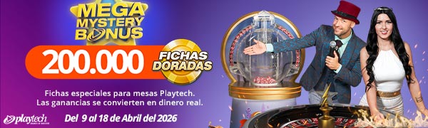 Promoción Mega Mystery Bonus por Playtech