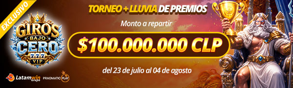 Torneo Exclusivo Giros Bajo Cero por Pragmatic