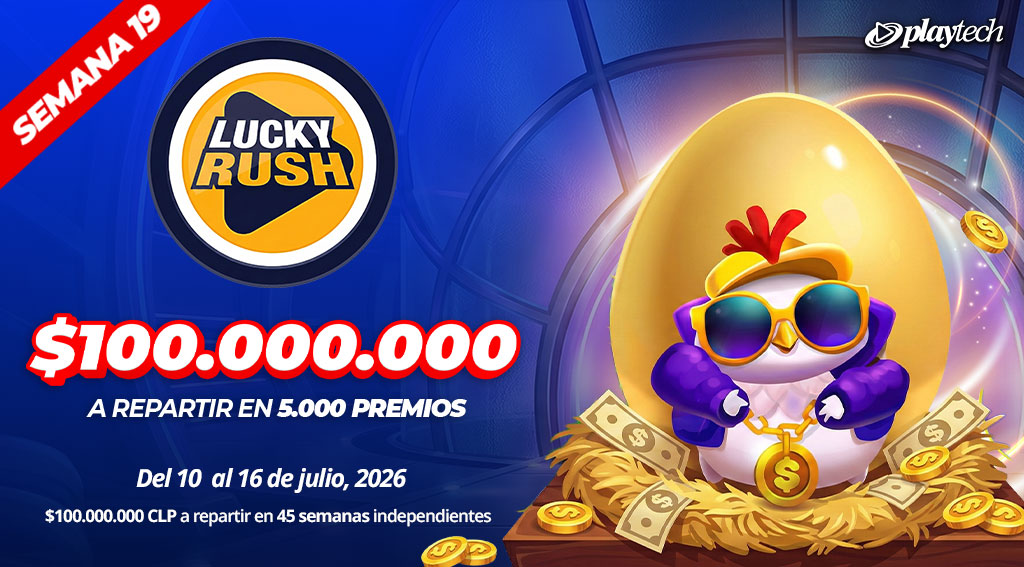 Promoción Lucky Rush por Playtech