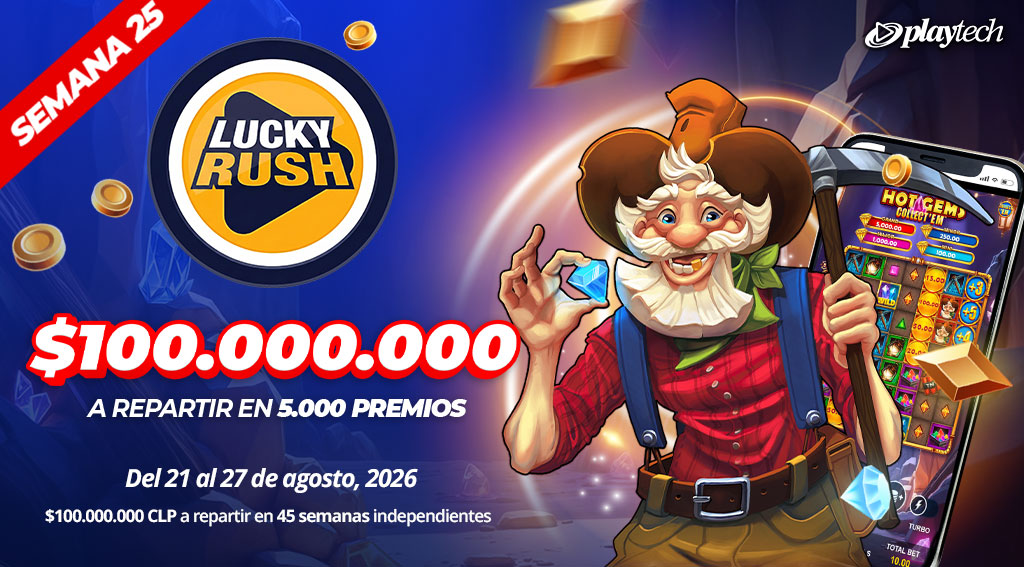Promoción Lucky Rush por Playtech