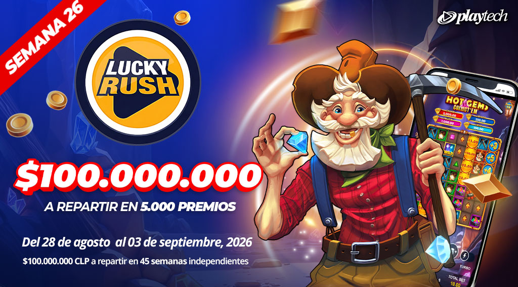 Promoción Lucky Rush por Playtech