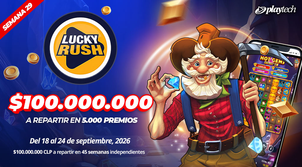 Promoción Lucky Rush por Playtech
