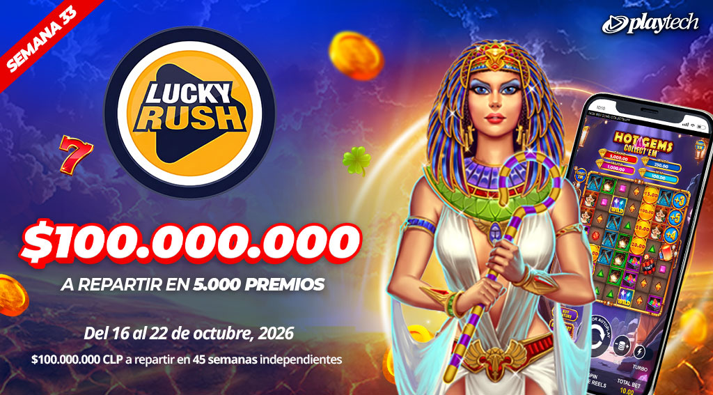 Promoción Lucky Rush por Playtech