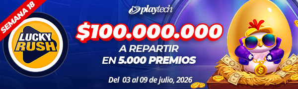 Promoción Lucky Rush por Playtech