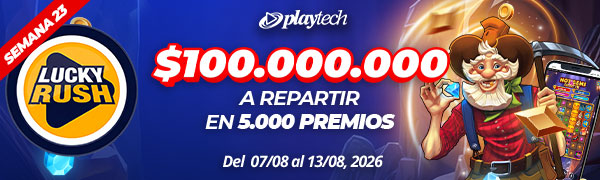 Promoción Lucky Rush por Playtech