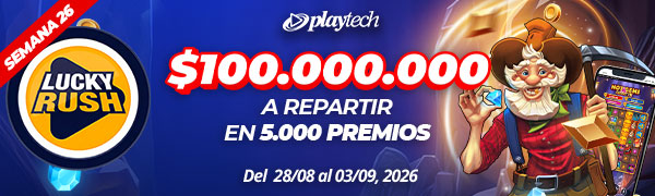 Promoción Lucky Rush por Playtech