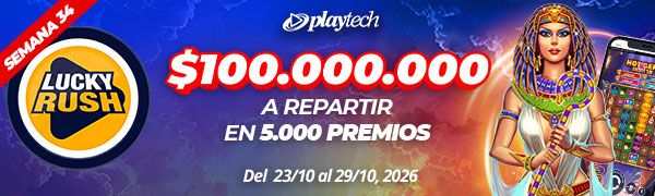 Promoción Lucky Rush por Playtech