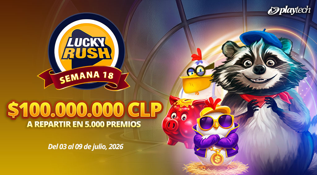 Promoción Lucky Rush por Playtech