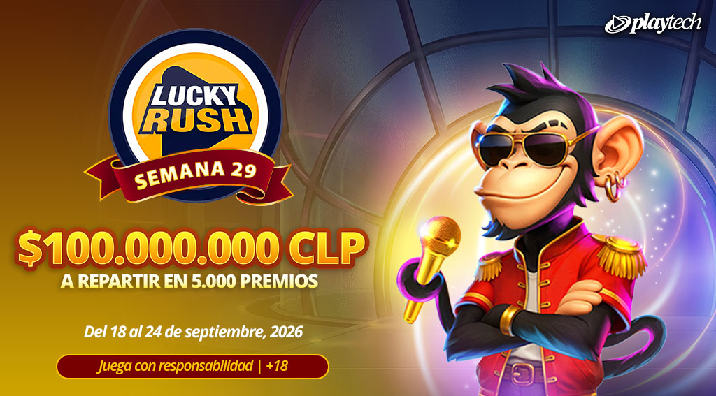 Promoción Lucky Rush por Playtech