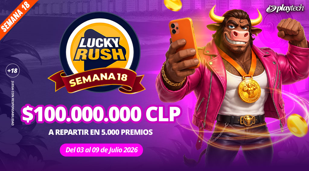 Promoción Lucky Rush por Playtech