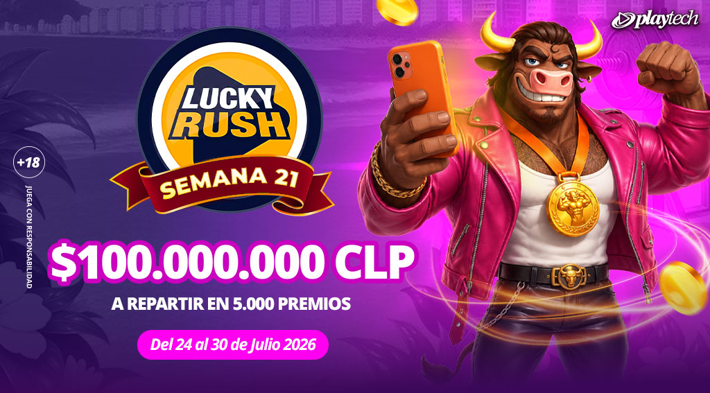 Promoción Lucky Rush por Playtech