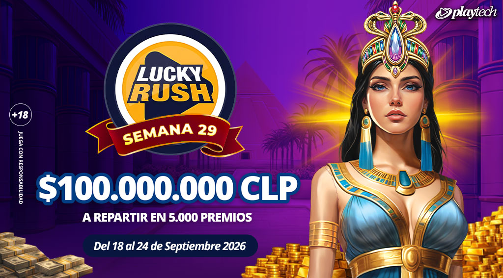 Promoción Lucky Rush por Playtech