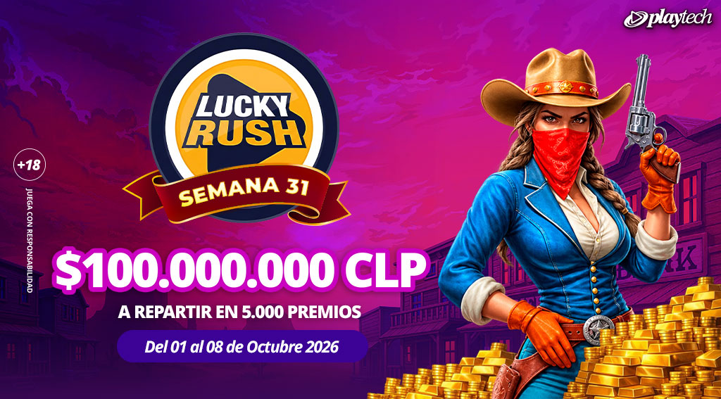 Promoción Lucky Rush por Playtech