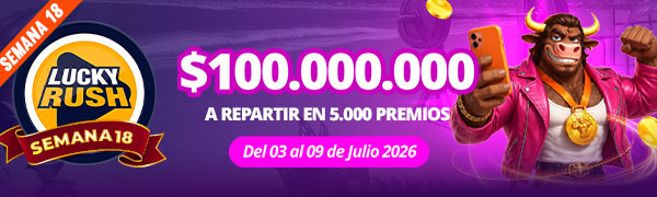 Promoción Lucky Rush por Playtech