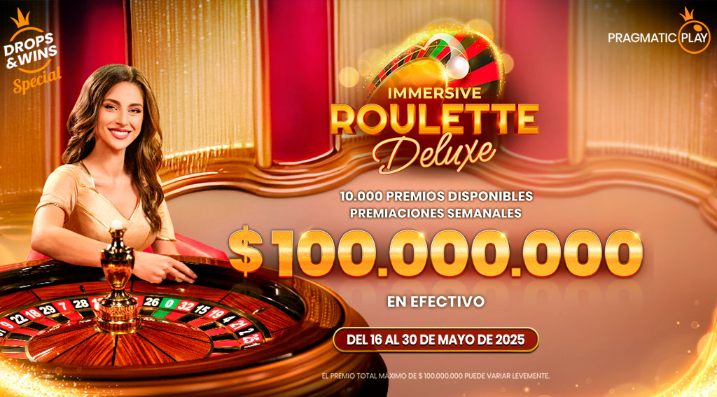 Promoción de Red Immersive Roulette por Pragmatic Play