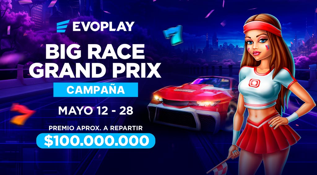 Campaña de Red Big Race Grand Prix por Evoplay