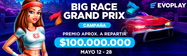 Campaña de Red Big Race Grand Prix por Evoplay